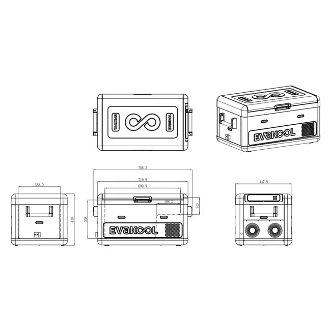 50L DOWN UNDER FRIDGE FREEZER - EVAKOOL