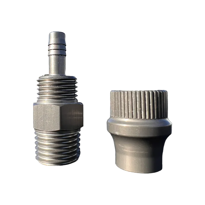 APEX DESIGNS - CRS Hose end Fitting 3/8" ID to 1/4" NPT with Cover Nut