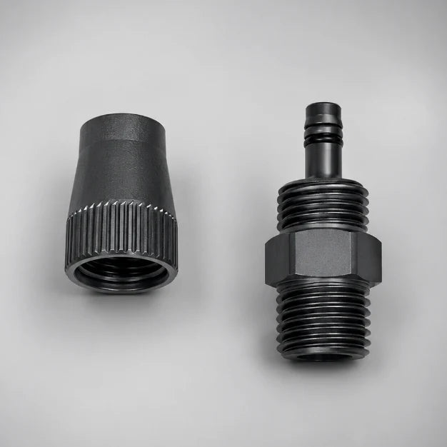 CRS Hose end Fitting 3/8" ID to 1/4" NPT with Cover Nut