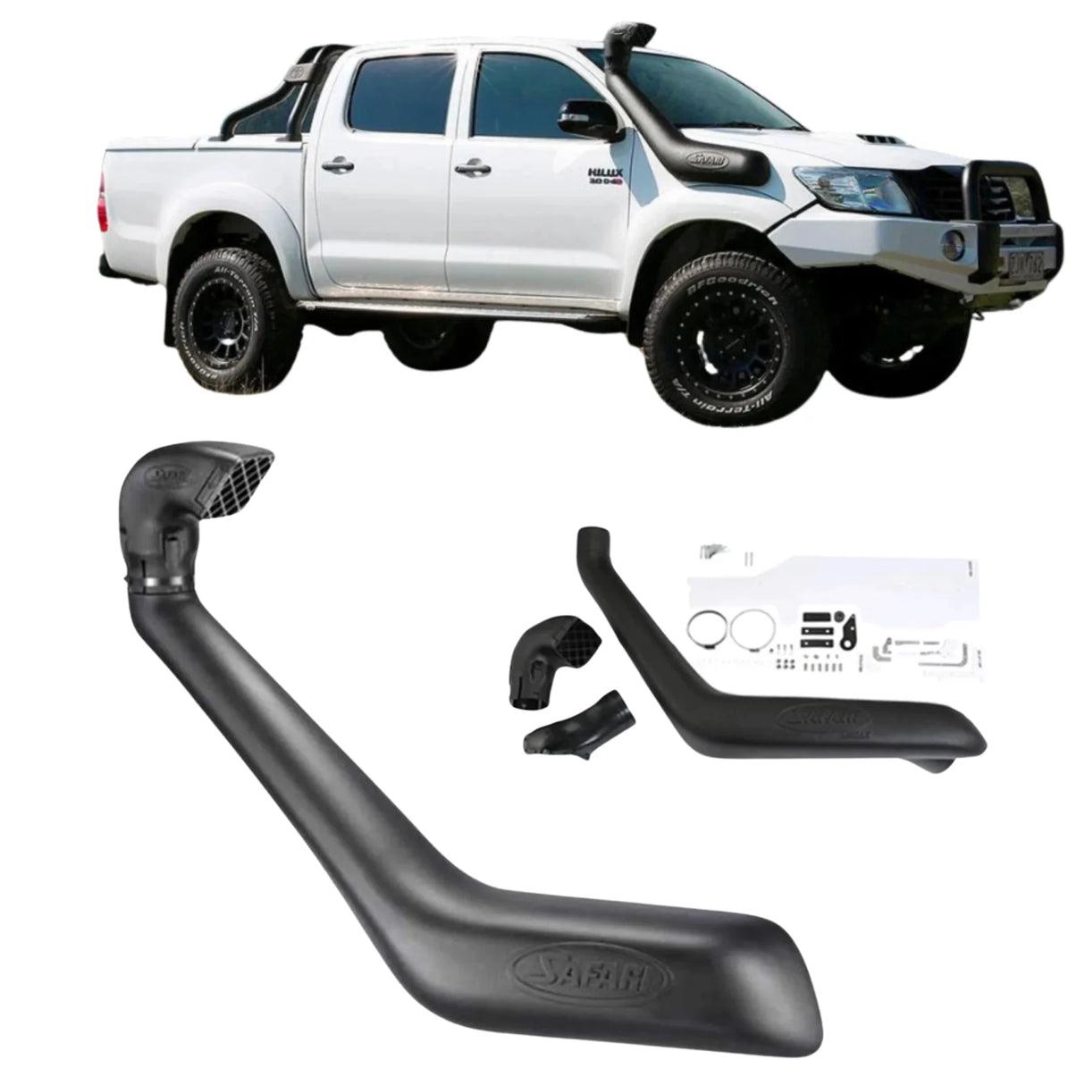 Safari V-Spec Snorkel for Toyota Hilux 3.0L Diesel 1KD-FTV (10/2011 - 06/2015)